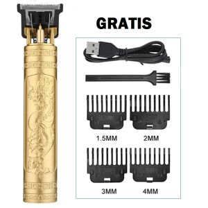 Nino Hair Clipper Viral Alat Potong Rambut Tanpa Kabel Cordless Rechargeable Emboss Dragon