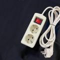 STOP KONTAK socket stopkontak COLOKAN 3 4 5 LUBANG PANJANG KABEL 1,5M 3M 5M 10M KUNINGAN SNI dengan saklar lampu ON OFF. 