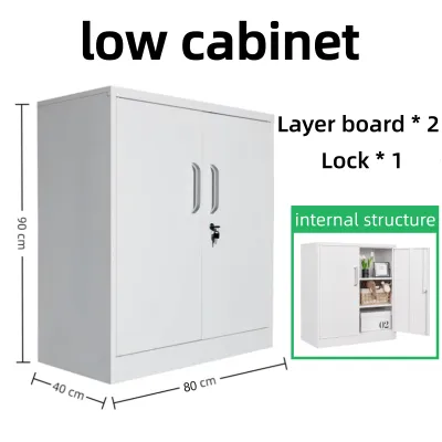 ⚡ Free Shipping ⚡White metal storage cabinet cabinet bedroom 5 layer wardrobe kitchen cabinet