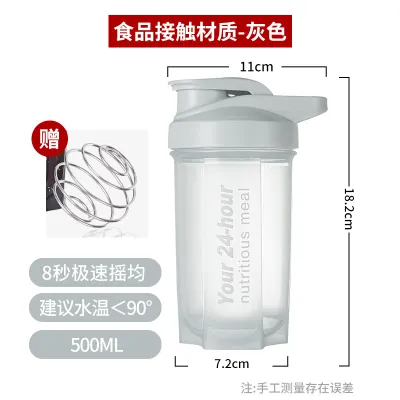 SERENEGLOW Bình lắc 500ml với chai nước thể dục chống rò rỉ bóng vòi nước kết hợp bằng thép không gỉ để trộn lắc Protein và sinh tố
