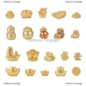 [COD] Fashion Change Feng Shui Auspicious Fa Cai Money Tree Ingot Bag Lucky Fortune Spring Festival Mascot Desktop Ornament Car Home Decor Craft