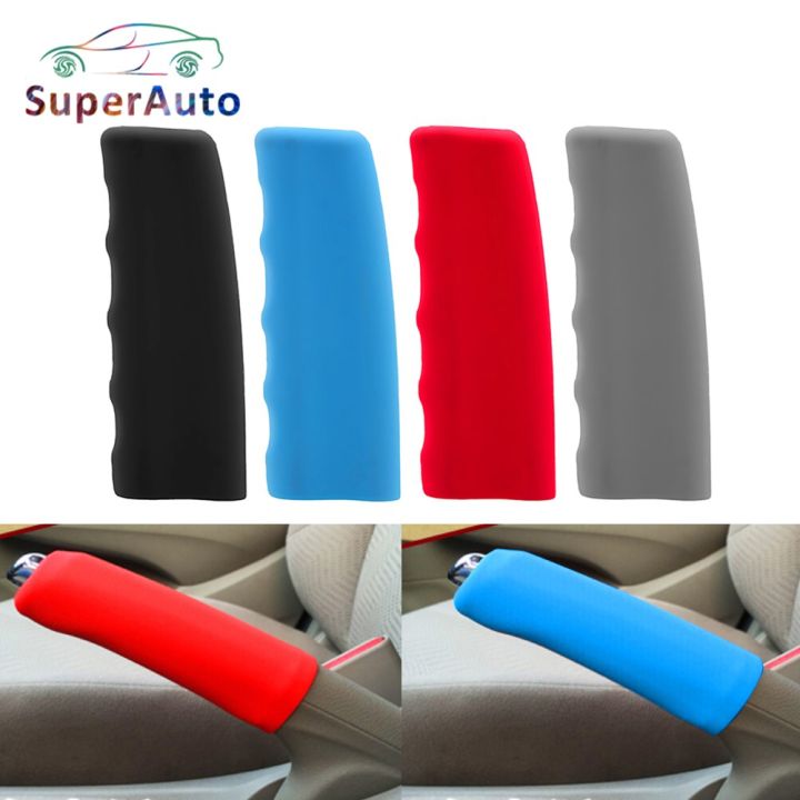 2Pcs Set Silicone Gear Shift Knob Universal Car Handbrake Cover Hand Brake 2853881097188