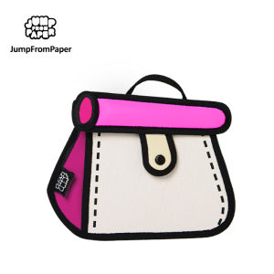 JumpFromPaper Cake bag JFP217 2D Drawing Cartoon Cute Comic Chain Crossbody Bag Small Canvas Handbag for Young Gril Pink