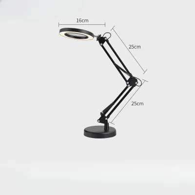 30X Magnifier Desk Lamp Magnifying Glass LED Light Foldable Desk Lamp with Three Dimming Modes