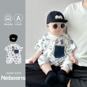 ชุดจั๊มสูทนุ่มๆ สำหรับเด็กทารกและเด็กวัยเตาะแตะในช่วงฤดูร้อนสำหรับเด็กชายและเด็กหญิง