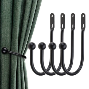 Curtain Holdbacks Decorative Curtain Tiebacks Drapery Holdbacks Curtain Hooks Curtain Holder Tieback Hooks with Screws