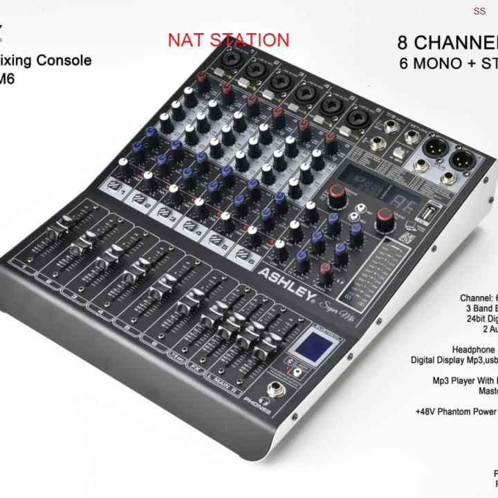 MIXER ASHLEY SUPER M6 8CH ORIGINAL GARANSI SUPER M 6