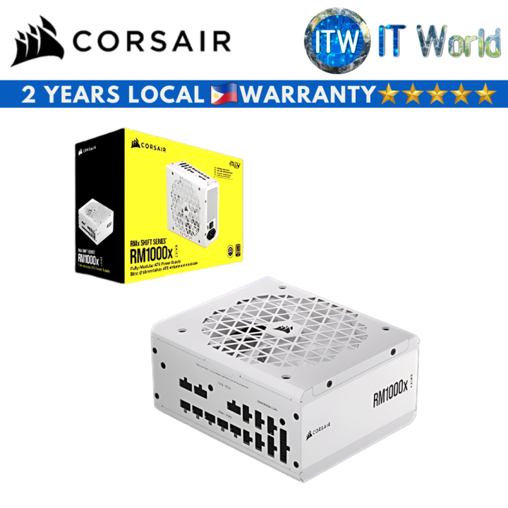 Corsair RM1000x SHIFT 80+ Gold Fully Modular ATX Power Supply (White ...