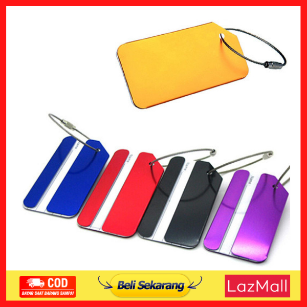 Luggage Name Tag Koper / HEBA Name Tag Tas Koper Aluminum / Gantungan Kartu Nama Koper / name Tag Backpack / Gantungan ID card Koper / Travel Silikon ID Card / Label Gantungan Nama Untuk Koper / Travel Luggage Tag