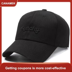 【CANAMEK】 Ngọt Ngào Peachy Thư Thêu Mũ Bóng Chày Cho Phụ Nữ Hàn Quốc Cô Gái Đỉnh Cap Ngoài Trời Mềm Cotton Snapback Mặt Trời Visors Hat