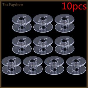 [The Fayshow] 10 50Pcs Plastic Bobbins Sewing Machine Spools for Threads Bobbins Accessories