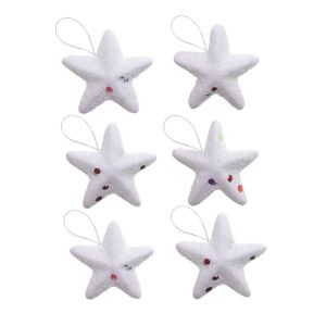 ต้นคริสต์มาสรูประฆังโฟมสีขาว6/12ชิ้นของประดับแขวนคริสต์มาสงานประดิษฐ์ทำมือกริ๊งระฆังดาวงานฝีมือปาร์ตี้วันเกิดของใช้บ้าน