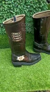 Sepatu Tunggang Polantas Dishub LLAJ ORIGINAL Kulit Motip Buaya