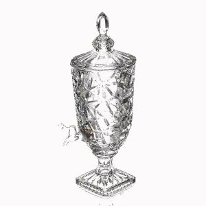 Glass cold water jug lemon cold water kettle banquet buffet with faucet beverage bottle juice bucket household