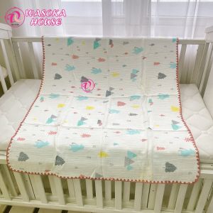 Khăn tắm trẻ em cotton Organic KT 90x100cm siêu mềm mịn thoáng khí họa tiết siêu dễ thương