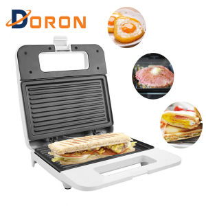 Máy nướng bánh mì DORON 750W gia nhiệt kép 2 mặt chống dính telfon siêu bền