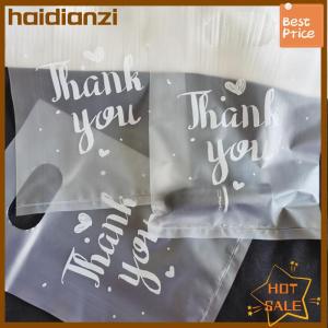 haidianzi 100Pcs Mini Thank you Plastic Gift Bags Wedding Candy Bags Shopping Carrier Bags