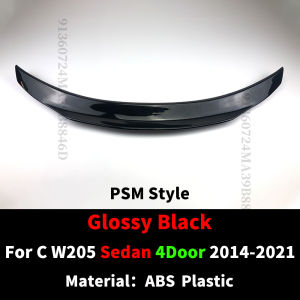 For Mercedes Benz C W205 Sedan and C43 C63 AMG 4Door 2014-2021 Rear Trunk Spoiler Wing Tail Boot Lip Refit Deflector Tuning Trim