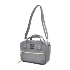 Anello® Boston Square 2 Way Canvas Shoulder Bag Regular Size AT