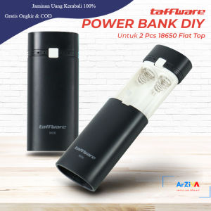 Taffware Case Power Bank DIY untuk 2 PCS 18650 Flat Top - M06 - Black