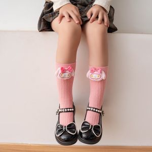 Sanrio Hello  Kuromi Cinnamoroll Children Dolls Socks Pompompurin New Cartoon Student Stockings Cute Girls Home Warm Socks