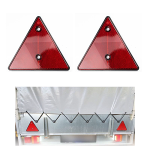 Red Trailer for Triangle Reflector Reflective Triangles for Gate Posts Rear Warning Reflectors Suitable for Truck Tracto