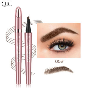 【Sweat-Proof/Smudge-Resistant】4-Prong Microblading Eyebrow Pen Waterproof Eyebrow Pen Microblading Pencil Long-Lasting Brow Makeup Smudge-Proof Brow Pen