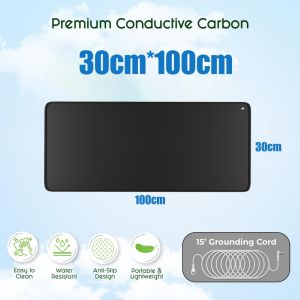 Grounding Mat Conductive Carbon Fiber Earthing Therapy Pad Relieve Pain Improve Sleep Muscle Recovery Home Office Wellness