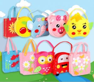 Handmade Bag DIY Sewing Art Craft Kids Non Woven Bag Mainan Seni Jahitan Mainan Kanak Kanak