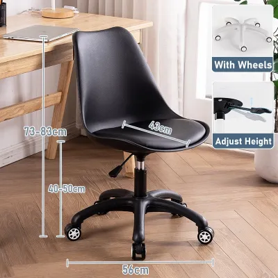 BONA Home Office Chair With Wheels 360°rotate Adjustable Height Ergonomic Chair Study Chair