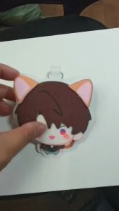 Love and Deepspace Caleb DIY Felt Hanging Decoration Cute Cat Ear Chibi Head Plush Anime Game Peripheral Collectible Bag Accessory Gift For Fans