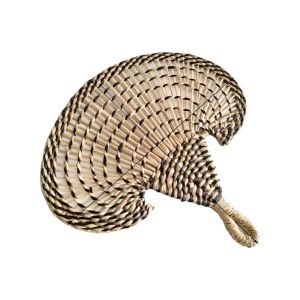 MAOMEI STUDIO Bohemian Quạt cói dệt tay Cổ điển Đầy màu sắc Quạt trang trí thủ công Sáng tạo Nhẹ Quạt làm mát mùa hè Trang trí nhà cửa