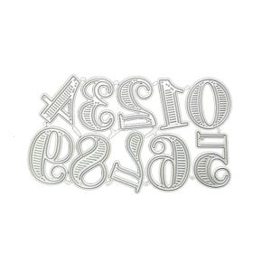 0-9 Stripe Numbers Metal Cutting Dies Stencil DIY Scrapbooking Embossing Tool Die Cuts Paper Album Template Mold Decoration Craft