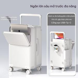 Vali Kéo Du Lịch Mẫu Mới 2025 Dung Tích Lớn Vali Cabin Mở Ngăn Trước Có Khóa Số Cho Nam Nữ