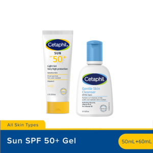 Cetaphil Sun Travel Kit (Cetaphil Sun SPF50+ Gel 50ml + Gentle Skin Cleanser 60ml)