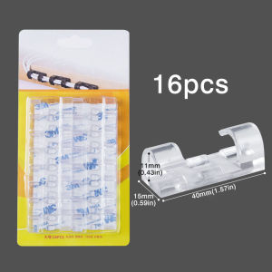 Houseeker 16/20 Cái Kẹp Sắp Xếp Cáp Kẹp Giữ Dây Thả Quản Lý Dây Cáp Tự Dính Kẹp Cố Định Kẹp Quấn Dây
