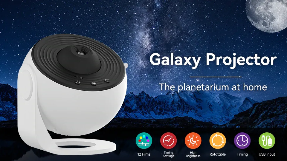 Star Projector, Home Planetarium Galaxy Projector for Bedroom, 12 in 1  Planetary System Projector, Night Light Projector for Room Decor, Kids  Adults