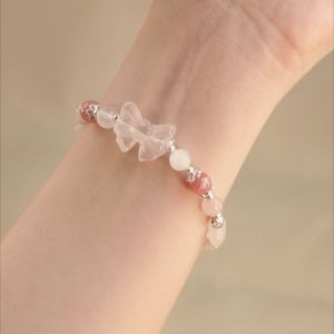 Lắc tay bạc 925 nữ JEWELRYOU ANGELINE mix đá năng lượng tự nhiên shape tim charm thiên thần - Jew117