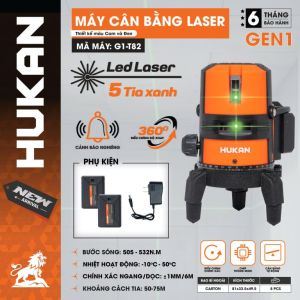 Máy cân bằng laser 5 tia xanh (GEN 1) G1-T82 HUKAN