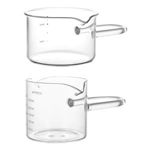 Kirilgu Double Spouts Measuring Cup Coffee Measure Glassware with Ergonomic Handle B3K9H