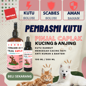Baru Pembunuh Kutu Pinjal Caplak Kucing Anjing Efektif 100% Garansi uang kembali 100 ml