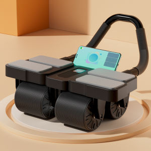 Four-Wheel Abdominal Wheel  Rebound Exercise Roller Automatic Household Elbow Support Roller Fitness Equipment
