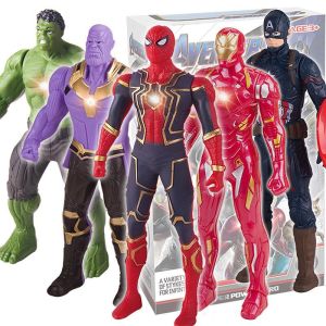 Avengers Model with Light / Marvel Action Figure Toy / 复仇者英雄模型玩具