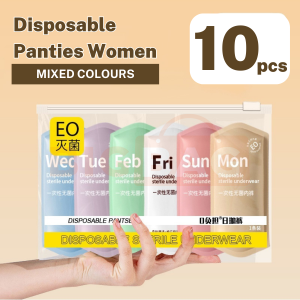 5Pcs Disposable Panties Cotton Underwear Woman Disposable Underwear Maternity Panties Pakai Buang Seluar Dalam Wanita