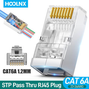 Hoolnx RJ45 đi qua crimper cho Cat5 CAT5e CAT6 Kết nối mạng STP UTP shielded Modular phích cắm 8p 8C công cụ uốn màu xanh (được xây dựng trong đi qua lưỡi)