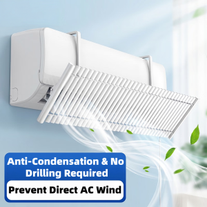 Air Conditioner Wind Deflector Aluminum Louver Anti Direct Blow Air Guide Covers For Wall Mounted AC