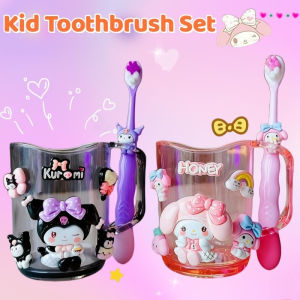 Kids Cartoon Toothbrush Rinse Cup 270ML Set Mouthwash Mug Tooth Brush Brushing Set for Children