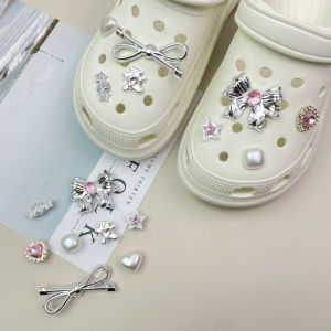 Crocs jibbitz quyến rũ tinh thể kim cương Nhiều Màu Gấu bông khóa giày có thể tháo Rời 3D bướm tôm trang trí cho CROCS