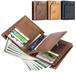 BULLCAPTAIN Mens Original Wallet Cowhide Coin Purse Designer Brand Clutch Leather Man Wallets and Purses