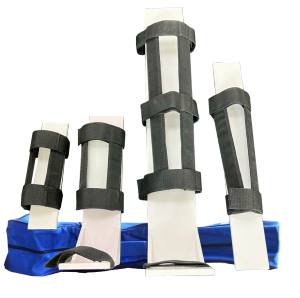 เฝือกไม้ดามแขน-ขา สำหรับเด็กและผู้ใหญ่ (แบบมีสายเบลท์ล็อค)